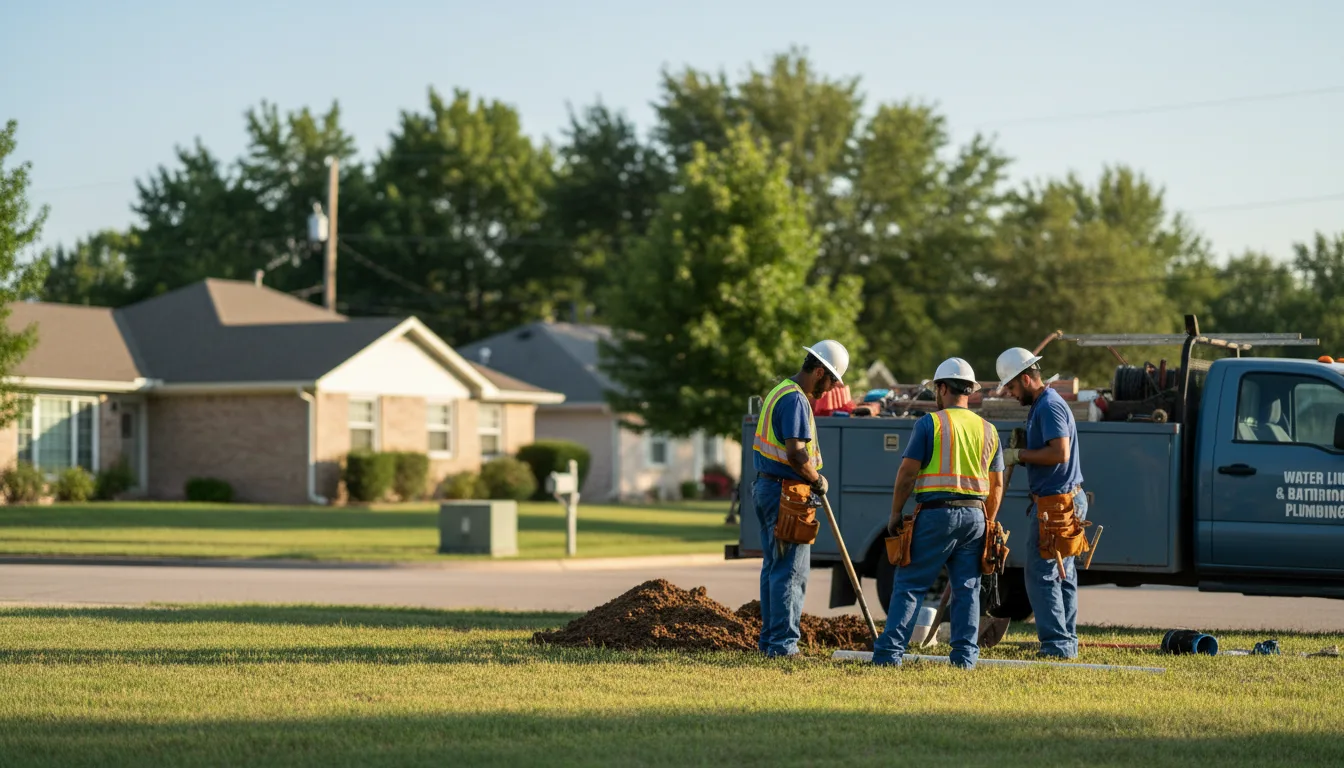 Residential water line and bathroom plumbing service in Little River Academy, TX